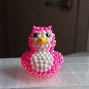 Handmade Owl rhinestone duck